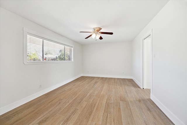 4530 T C Jester Blvd, Houston, TX 77018 - spare room with ceiling fan and light wood-style floors