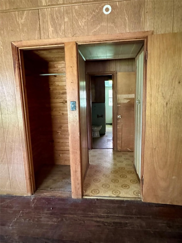 193 Corry Jones, Livingston, TX 77351 - hallway with wooden walls