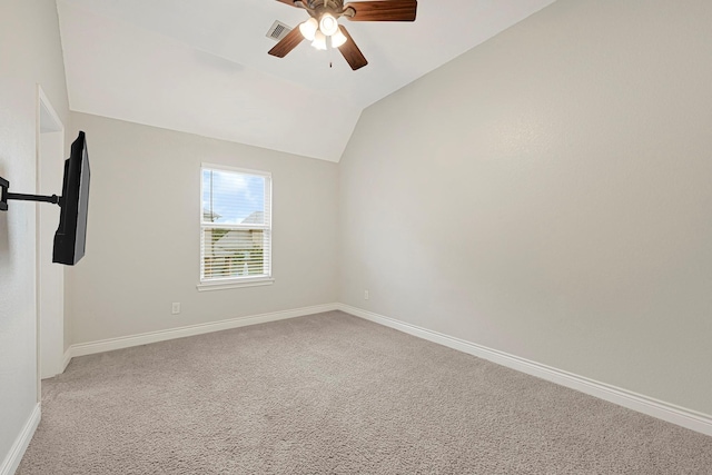 20010 Barrow Edge Ln, Cypress, TX 77433 - carpeted spare room with ceiling fan and vaulted ceiling