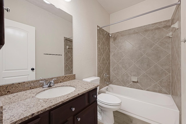 20010 Barrow Edge Ln, Cypress, TX 77433 - bathroom with vanity,  shower combination, and wood finished floors