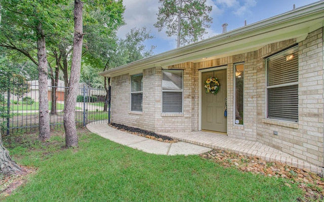 99 E Foxbriar Forest Cir, The Woodlands, TX 77382 - property entrance with brick siding