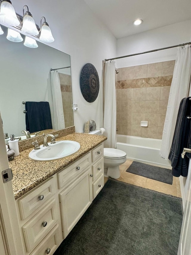 1812 Prospect St, Houston, TX 77004 - full bath featuring vanity, shower / bath combo, and tile patterned floors