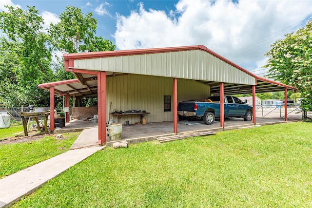 15631 Fir Rd, Santa Fe, TX 77517 - view of parking / parking lot with a carport