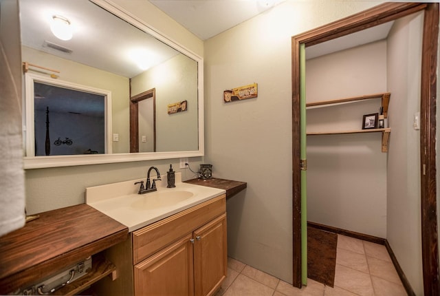 925 Royal Rd, Port Lavaca, TX 77979 - bathroom with vanity and tile patterned flooring