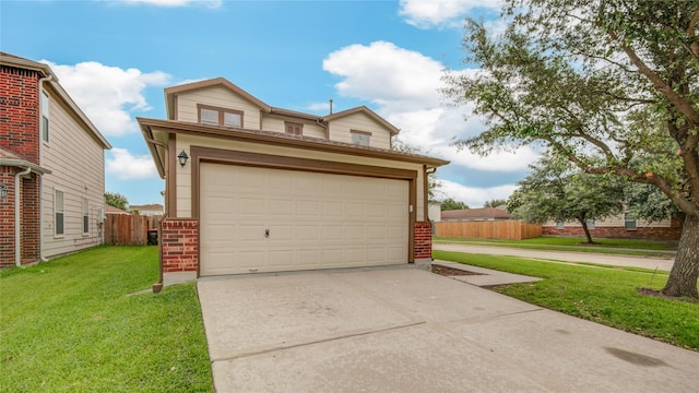7255 Liberty Mesa Ln, Houston, TX 77049 - view of front of property with brick siding, a garage, and concrete driveway