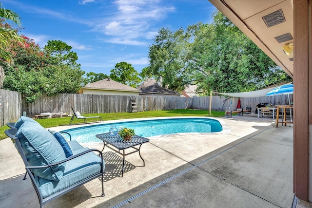 15707 Spring Forest Dr, Houston, TX 77059 - view of swimming pool with a patio area and a fenced backyard