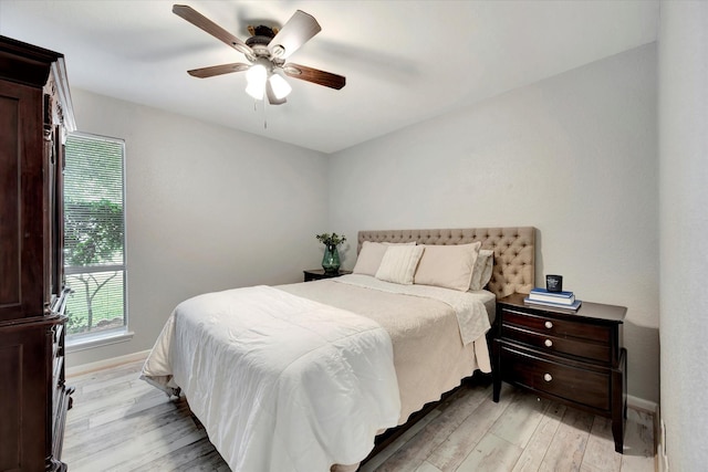 15707 Spring Forest Dr, Houston, TX 77059 - bedroom with light wood-style flooring and a ceiling fan