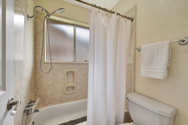 15707 Spring Forest Dr, Houston, TX 77059 - full bathroom featuring shower / bath combo with shower curtain and toilet