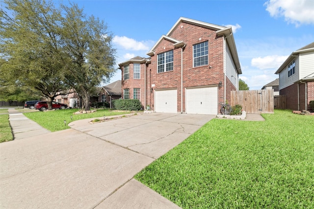 18914 Woodglen Shadows Dr, Humble, TX 77346 - view of front facade with brick siding, an attached garage, and driveway
