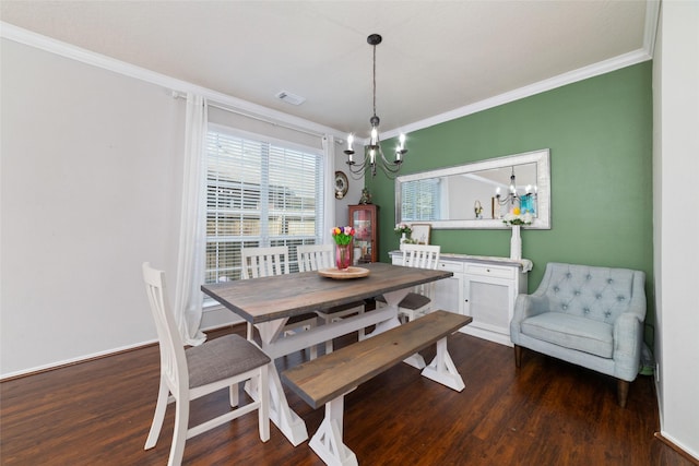 18914 Woodglen Shadows Dr, Humble, TX 77346 - dining room with a chandelier, crown molding, and wood finished floors