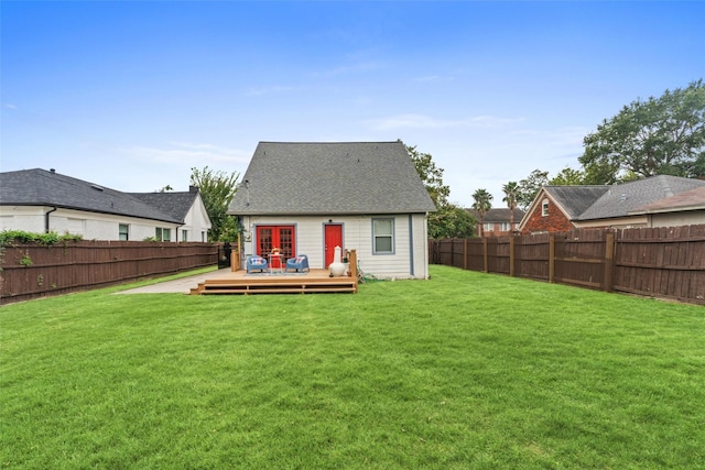 2909 Arbor St, Houston, TX 77004 - back of property featuring a fenced backyard and a deck