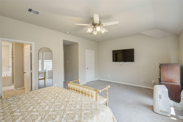 527 Dr Martin Luther King Jr Dr Unit D, La Porte, TX 77571 - bedroom featuring carpet flooring, ensuite bath, and a ceiling fan