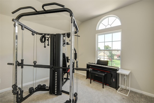 527 Dr Martin Luther King Jr Dr Unit D, La Porte, TX 77571 - exercise room with baseboards and carpet