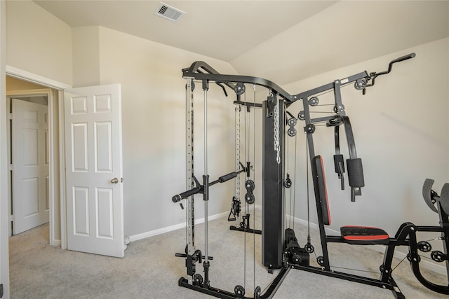 527 Dr Martin Luther King Jr Dr Unit D, La Porte, TX 77571 - workout room with baseboards and carpet