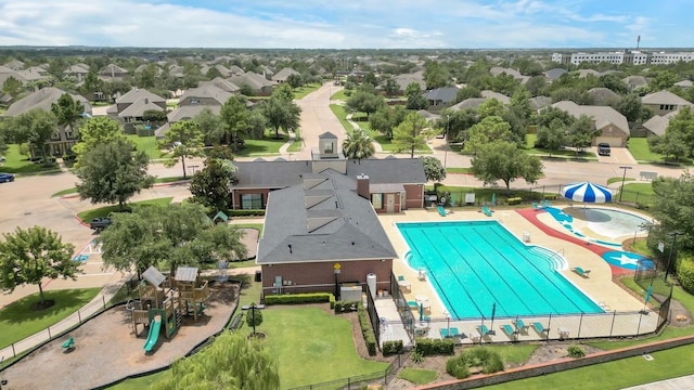19443 Alton Springs Dr, Cypress, TX 77433 - drone / aerial view of a pool