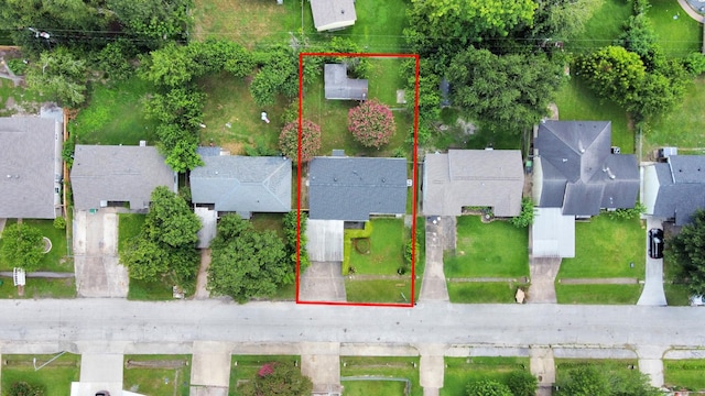 9417 Fairland Dr, Houston, TX 77051 - aerial view of residential area with property boundaries highlighted