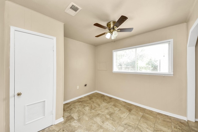 9417 Fairland Dr, Houston, TX 77051 - unfurnished bedroom featuring baseboards and a ceiling fan