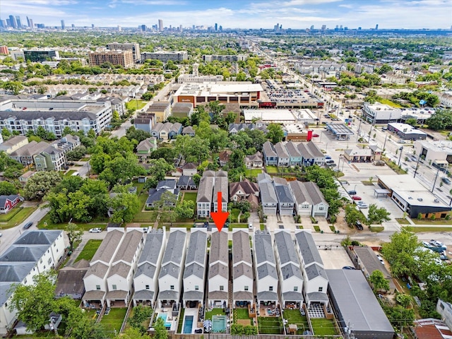 619 W 26th St, Houston, TX 77008 - aerial view of city skyline