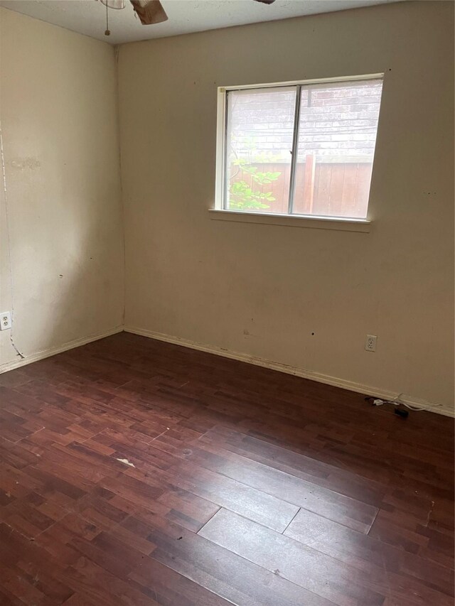814 Deercrest St, Channelview, TX 77530 - unfurnished room featuring wood finished floors and a ceiling fan