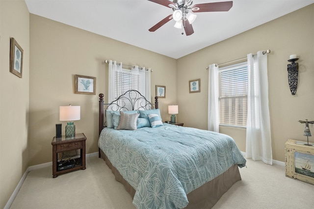 713 Copano Cove Rd, Rockport, TX 78382 - bedroom with carpet and ceiling fan