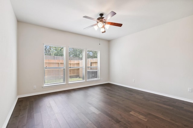 10903 Paterno Dr, Houston, TX 77064 - unfurnished room with a ceiling fan and dark wood-type flooring