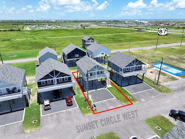 1032 Sunset Cir W, Crystal Beach, TX 77650 - view of property location with property boundaries highlighted