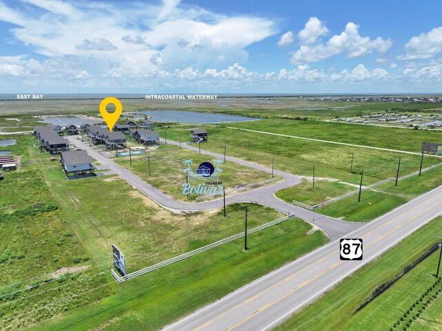 1032 Sunset Cir W, Crystal Beach, TX 77650 - aerial view of a large body of water