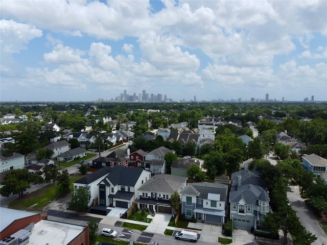608 E 25th St, Houston, TX 77008 - aerial perspective of suburban area with skyline