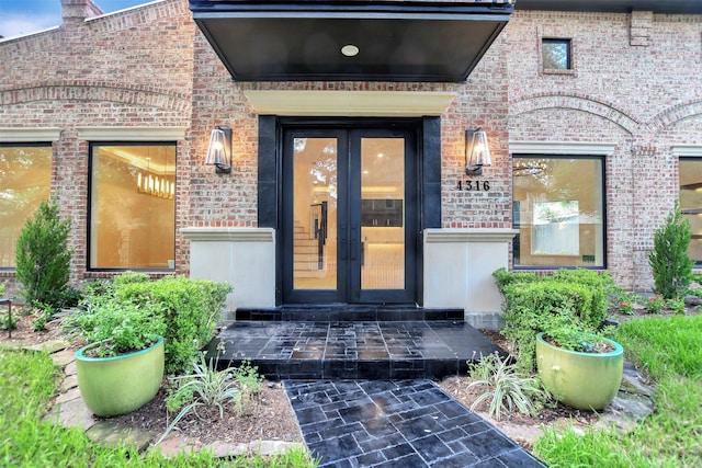 4316 Dickson St, Houston, TX 77007 - property entrance featuring brick siding and french doors