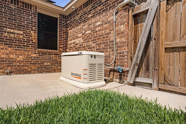 18819 Deer Trace Dr, Crosby, TX 77532 - exterior view of a power unit and brick siding