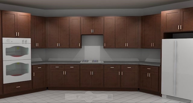 24630 Cavan St, Hempstead, TX 77445 - kitchen with white appliances and dark countertops
