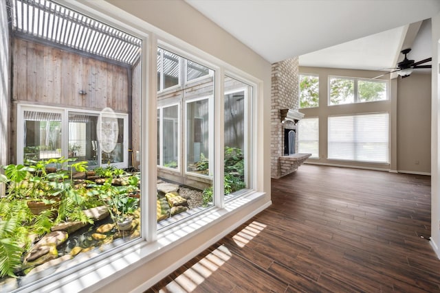 3002 Durban Dr, Houston, TX 77043 - unfurnished sunroom with vaulted ceiling