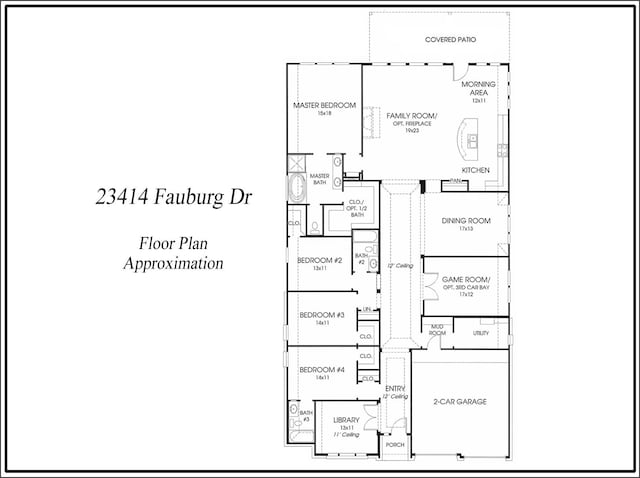 23414 Fauburg Dr, New Caney, TX 77357 - view of floor plan / room layout