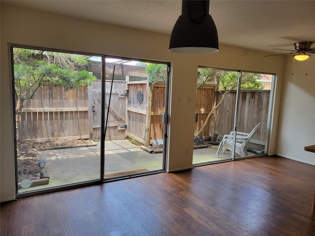 5801 Lumberdale Rd Unit 226, Houston, TX 77092 - spare room featuring wood finished floors and a ceiling fan