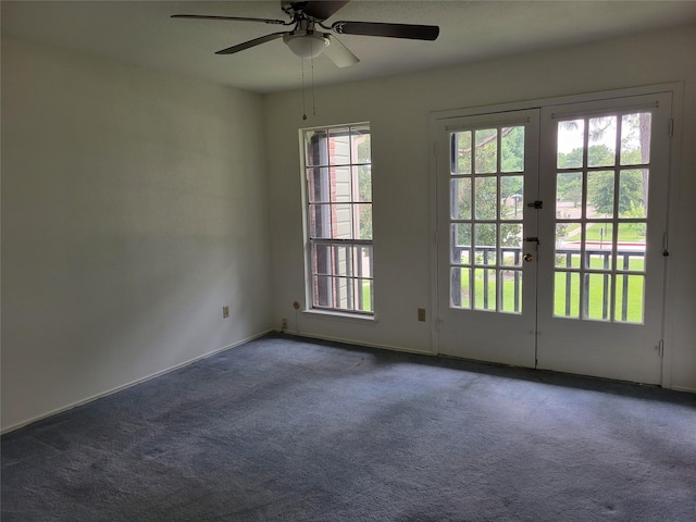 5801 Lumberdale Rd Unit 226, Houston, TX 77092 - carpeted empty room with french doors and ceiling fan