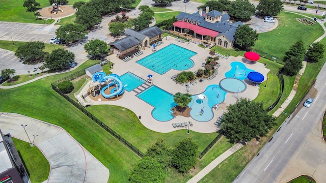 7407 Rustic Chase Dr, Richmond, TX 77407 - aerial view of a pool area