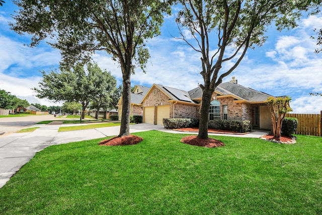 7407 Rustic Chase Dr, Richmond, TX 77407 - single story home with driveway, a garage, and brick siding