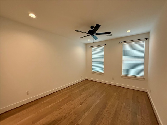 6635 Tc Jester Blvd Unit A, Houston, TX 77007 - spare room with wood finished floors, recessed lighting, and a ceiling fan