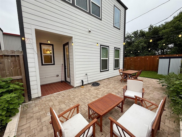6635 Tc Jester Blvd Unit A, Houston, TX 77007 - fenced backyard with a patio area and outdoor dining area