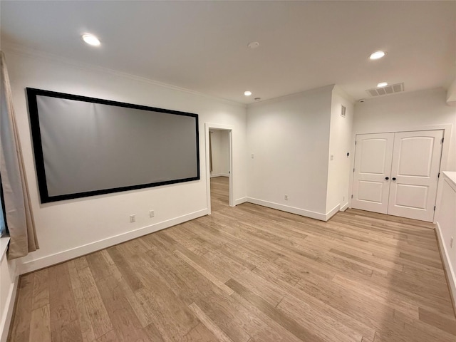 6635 Tc Jester Blvd Unit A, Houston, TX 77007 - cinema room with light wood-type flooring and recessed lighting