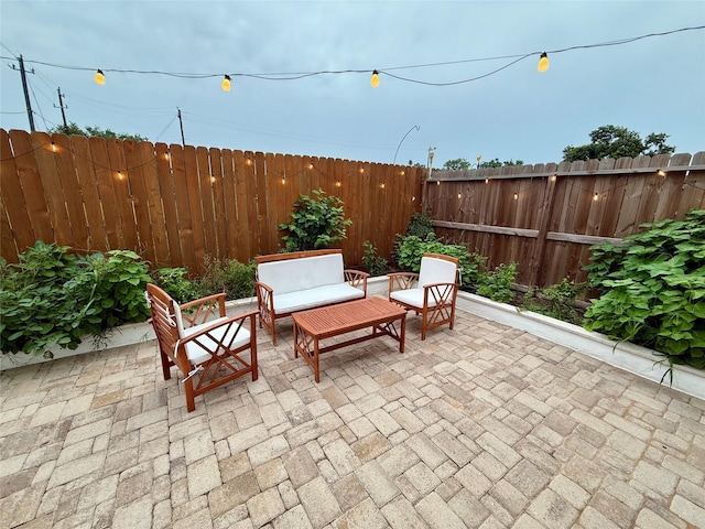 6635 Tc Jester Blvd Unit A, Houston, TX 77007 - fenced backyard featuring a patio and an outdoor hangout area