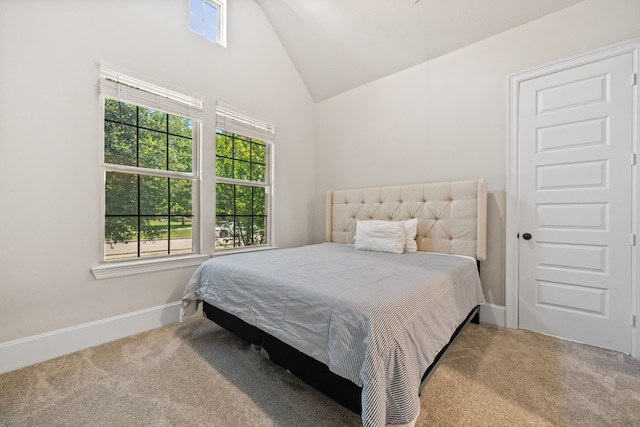 16715 Bark Cabin Dr, Humble, TX 77346 - bedroom featuring carpet flooring and high vaulted ceiling