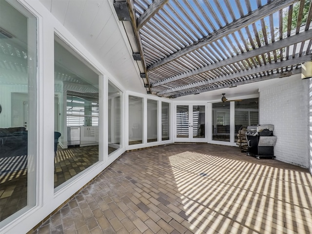 10610 Piping Rock Ln, Houston, TX 77042 - view of patio featuring ceiling fan and area for grilling