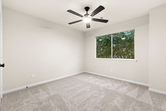 12135 Quail Creek Dr, Houston, TX 77070 - carpeted spare room featuring a ceiling fan and baseboards