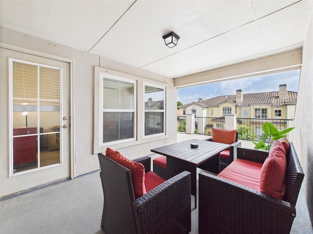 22 Tassia Ln, Pasadena, TX 77058 - view of patio / terrace with outdoor dining space and a residential view