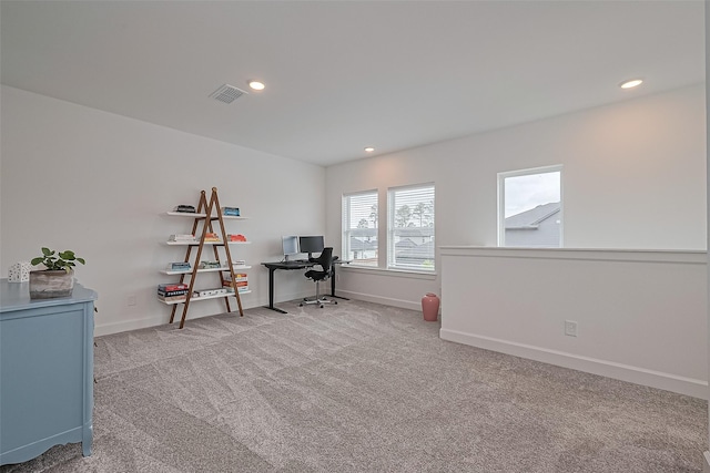 16819 Chapel Knox Dr, Humble, TX 77346 - carpeted office space with recessed lighting and baseboards