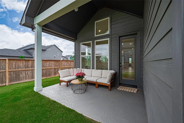 16819 Chapel Knox Dr, Humble, TX 77346 - view of patio / terrace with outdoor lounge area