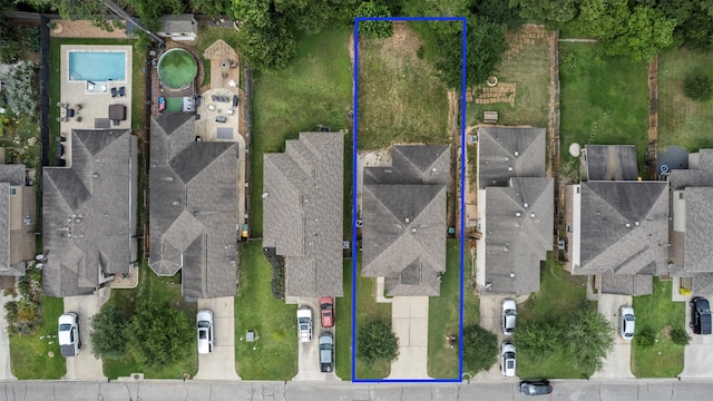 9987 Sterling Place Dr, Conroe, TX 77303 - aerial view of residential area with property boundaries highlighted