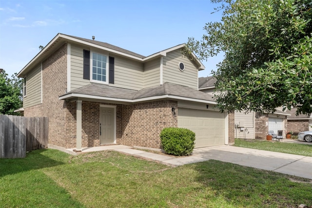 9987 Sterling Place Dr, Conroe, TX 77303 - traditional-style home featuring brick siding and concrete driveway