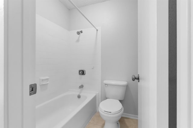 2800 Jeanetta St Unit 2502, Houston, TX 77063 - bathroom featuring tile patterned floors, tub / shower combination, and a textured ceiling